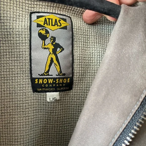 ATLAS Snow-Shoe Company Vintage Waxed Cotton Jacket Men's Large Gray Utility - Picture 5 of 9